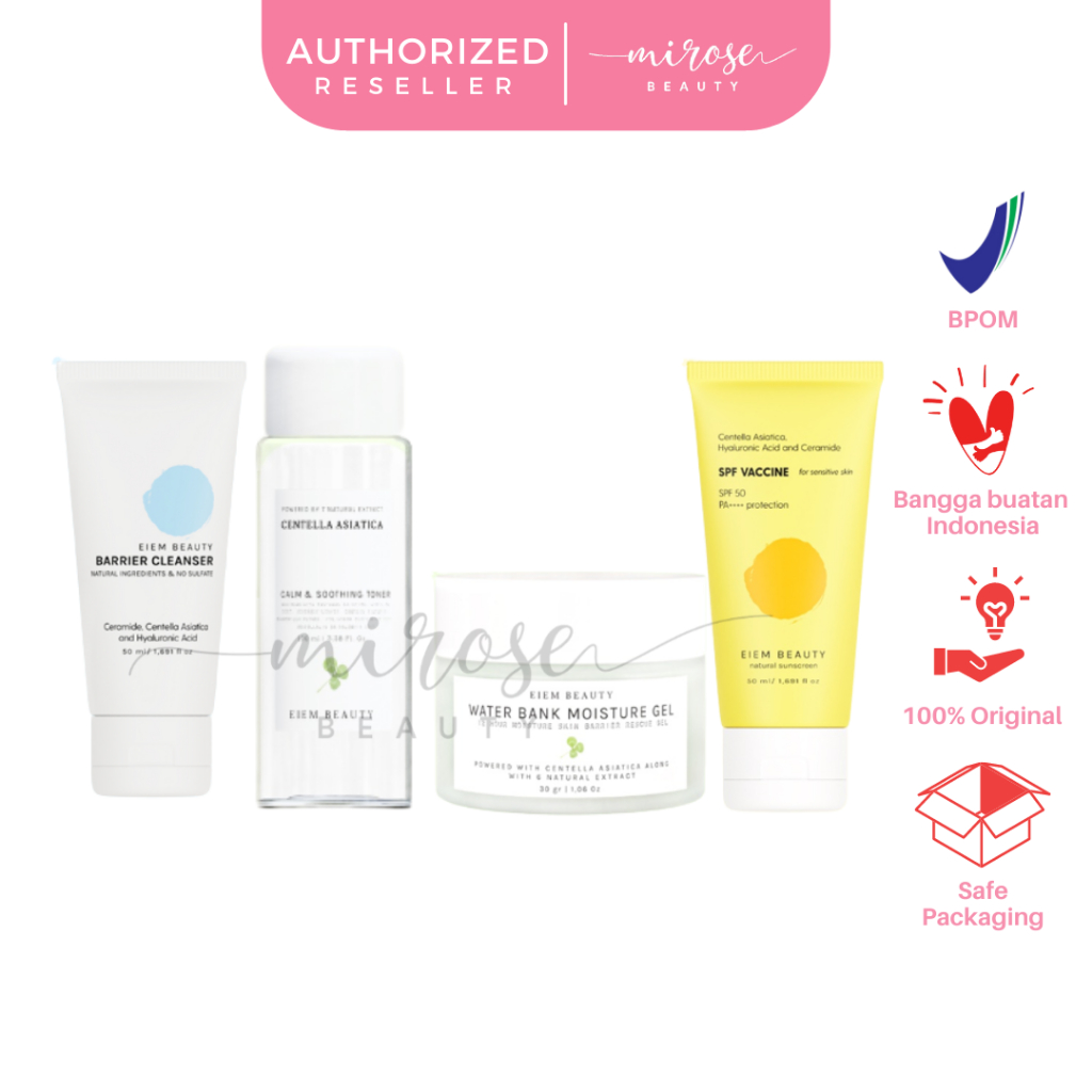 Jual Eiem Beauty 4in1 Basic Skincare Bundling Facial Wash + Toner