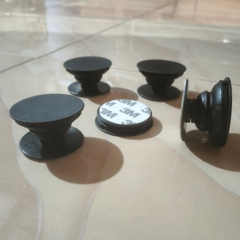 Jual (5 PCS) Pop Socket Handphone Polos / Bulat (Warna Hitam) | Shopee ...