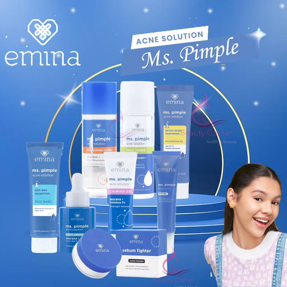 Jual Emina Ms. Pimple Acne Solution (Moisturizing Gel/Face Wash/Face