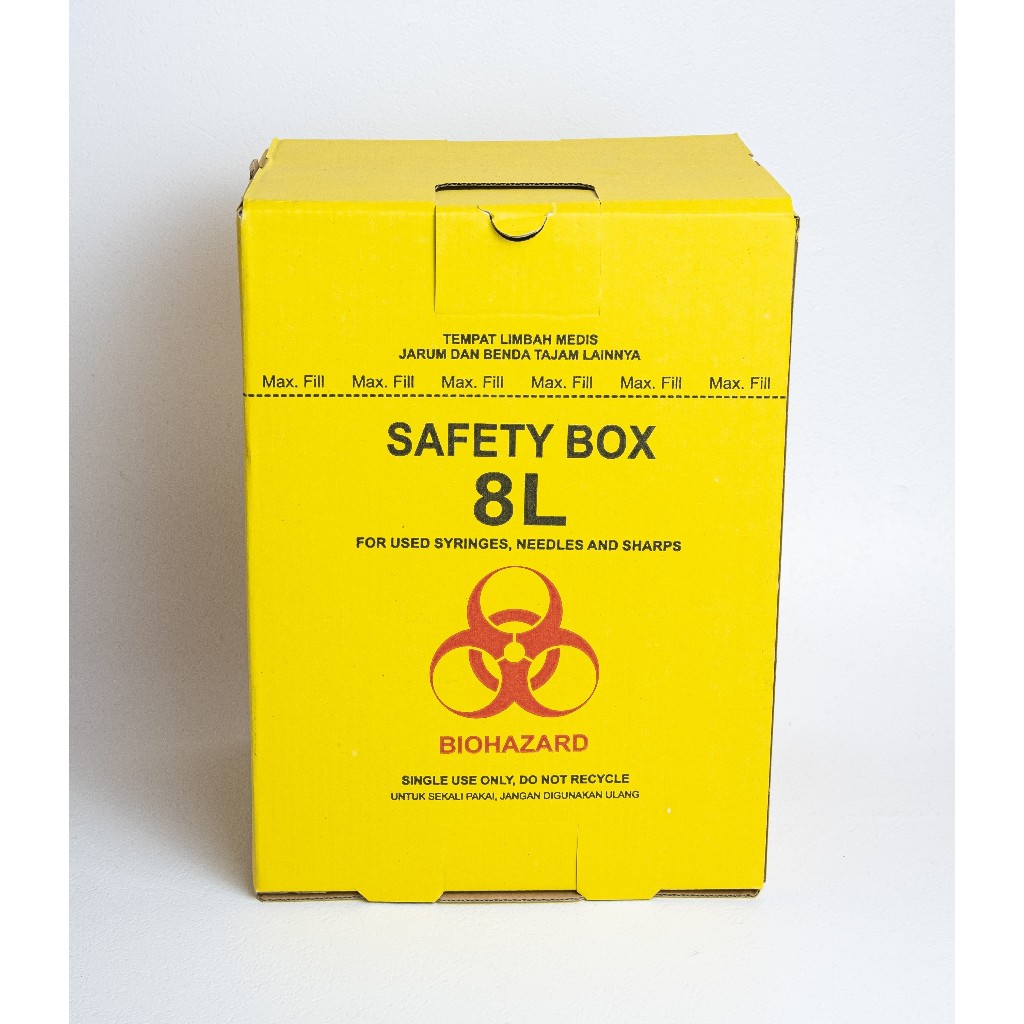 Jual Safety Box Medical Waste / Kotak Sampah Limbah Medis 8L Shopee