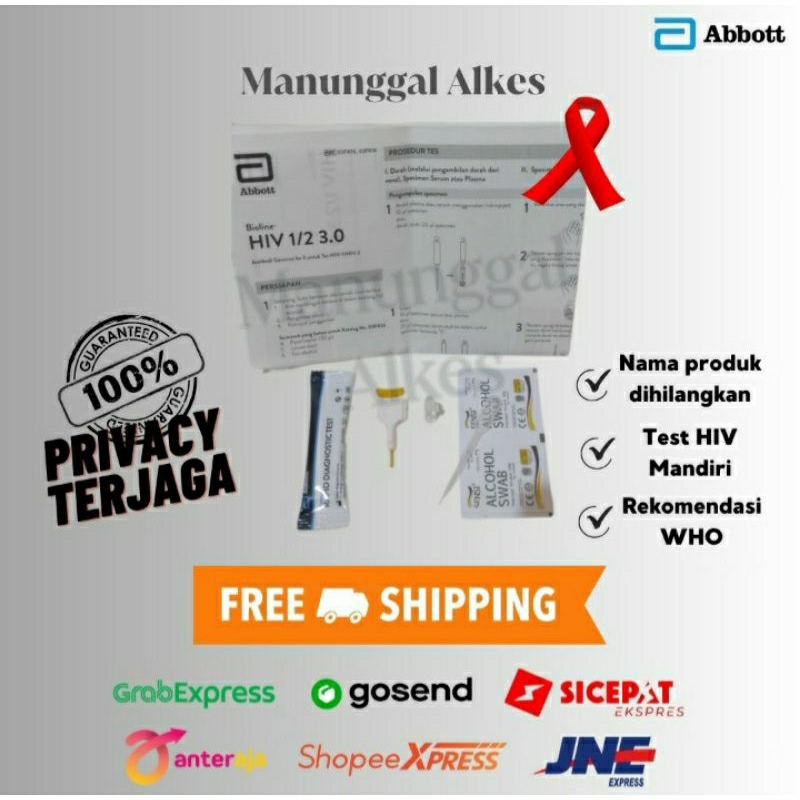 Jual 1 Set Alat Test HIV Mandiri One Step ABBOTT test Diagnosa