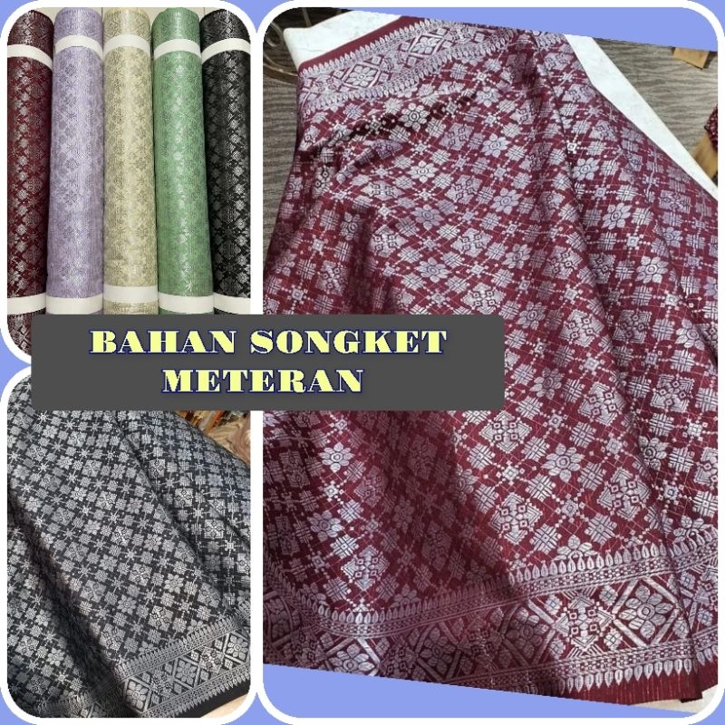 Jual Bahan Kain Songket Palembang/songket Tenun/songket Meteran/kain ...