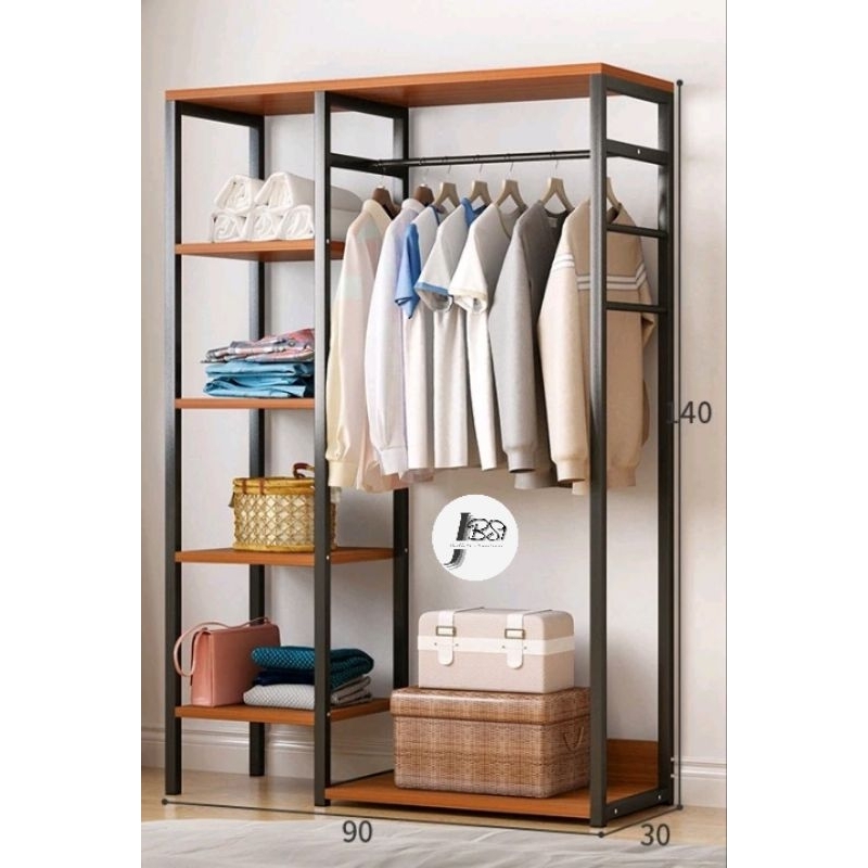 Jual RAK KAYU GANTUNGAN BAJU/PAKAIAN AESTHETIC | Shopee Indonesia