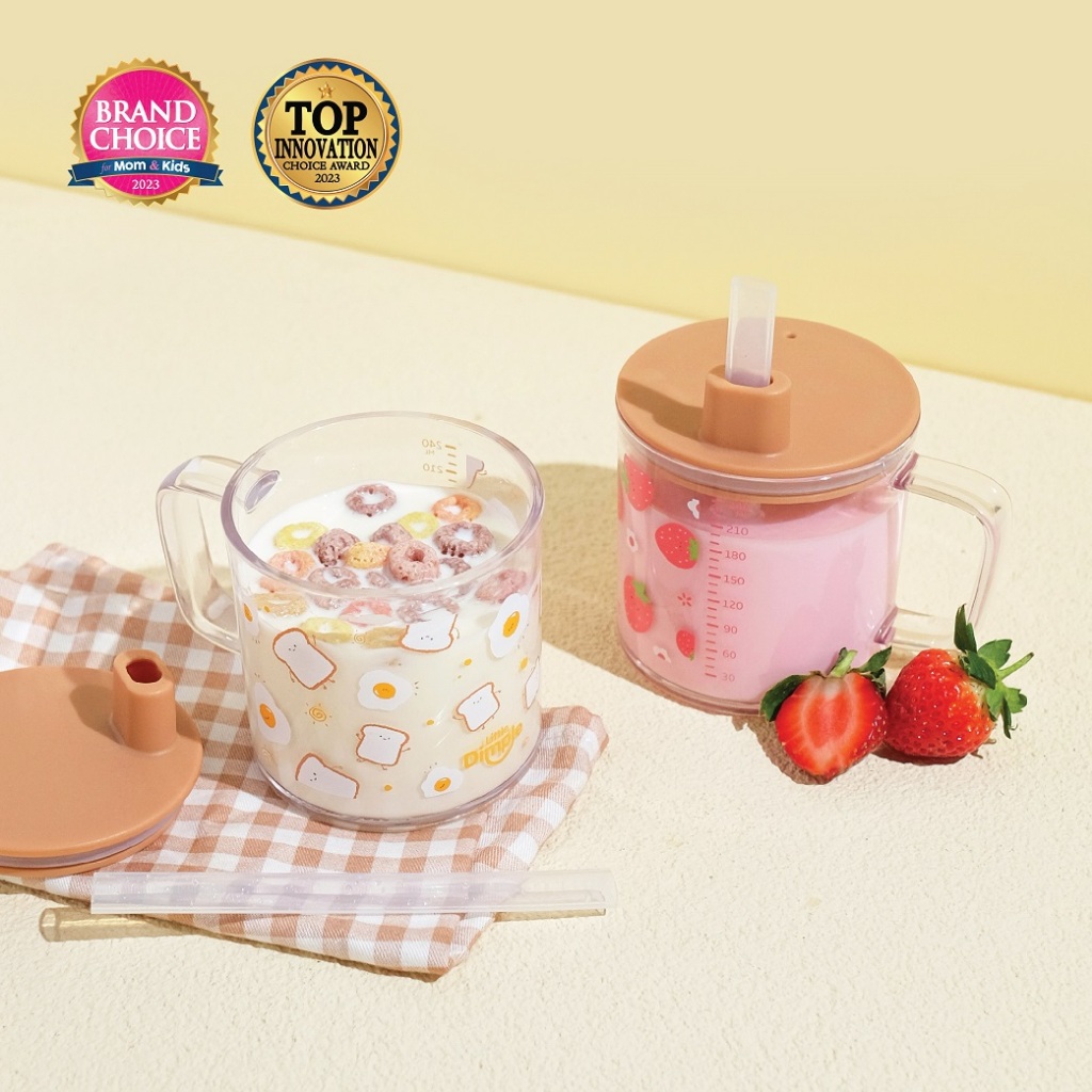 Jual Little Dimple Multipurpose Milk Cup Straw Cup Training Cup