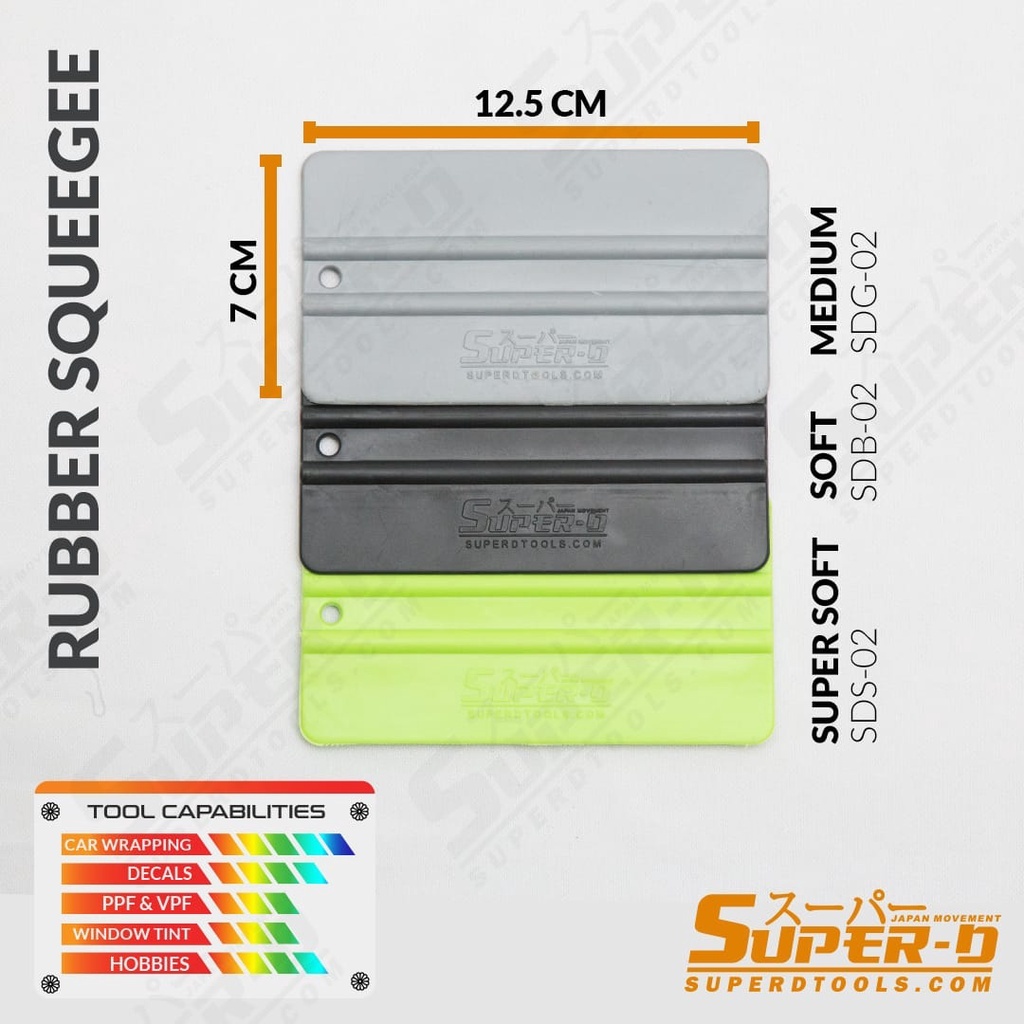Jual Rakel Kape Squeegee SUPER-D JAPAN SUPER SOFT SDS Karet Lentur Alat ...