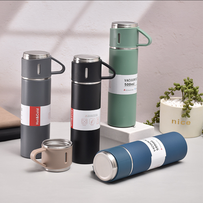 Jual Termos Set Botol / Vacuum Flask Travel Vacuum / Set Box Gift