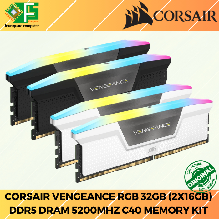 Jual Ram Corsair VENGEANCE RGB 32GB (2x16GB) DDR5 DRAM 5200MHz Memory ...