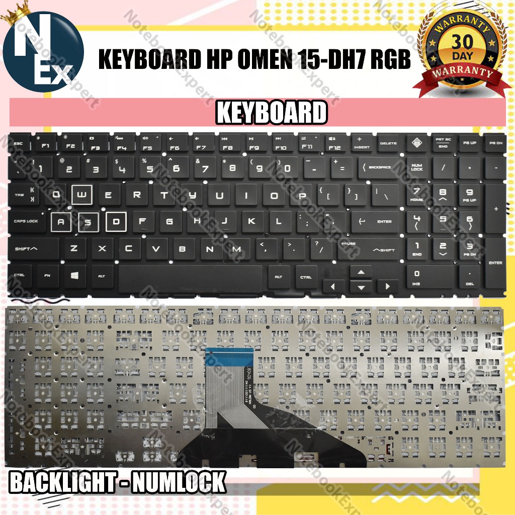 Jual Keyboard Hp Omen 15 Dh Rgb Backlight Black Shopee Indonesia 6439