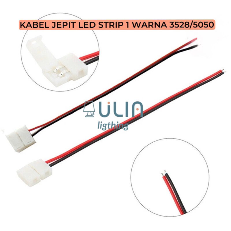 Jual KABEL JEPIT BUNTUNG 2 PIN LED STRIP 1 WARNA 3528 / 5050 CONECTOR ...