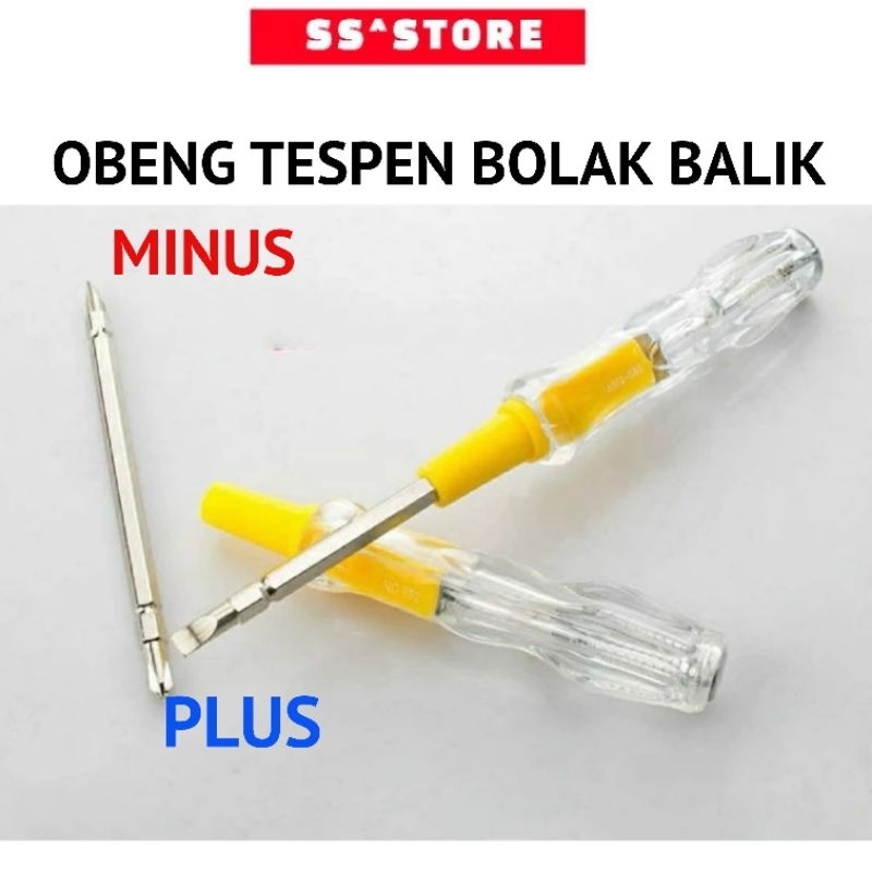 Jual Obeng Tespen Listrik Cek Kabel Putus Test Pen Bolak Balik Cek Arus