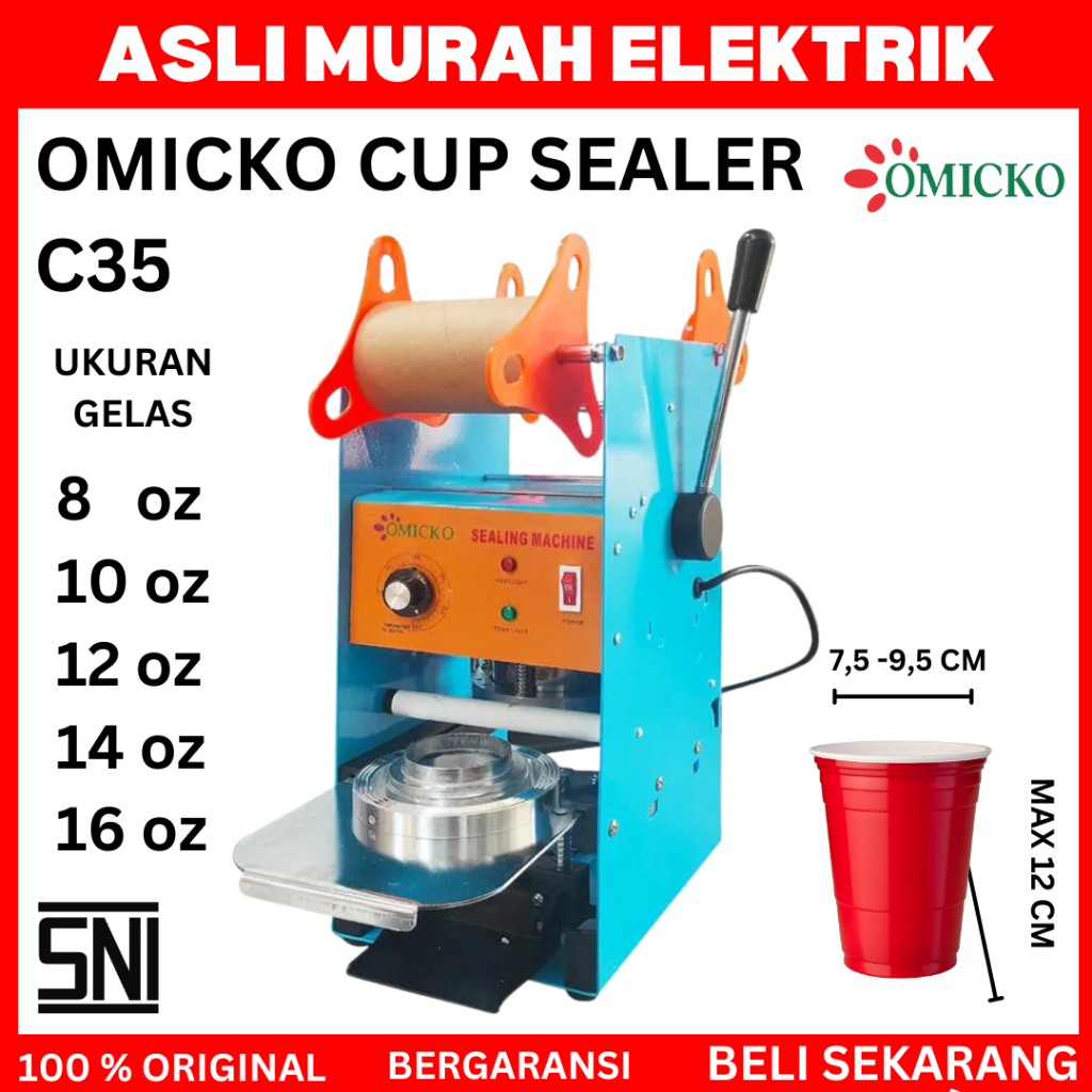 Jual Mesin Press Cup Sealer Omicko C35 C37 C39 Press Gelas Plastik Omicko C35 C37 C39 9777