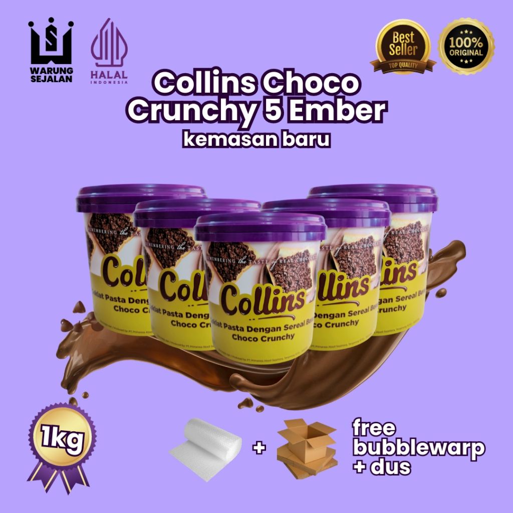 Jual Collins choco crunchy 1kg murah 5 ember coklat collins 1kg cruncy ...