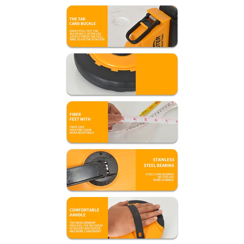 Jual Juster Meteran Fiber Roll 30-50 Meter / Measuring Tape Akurat ...