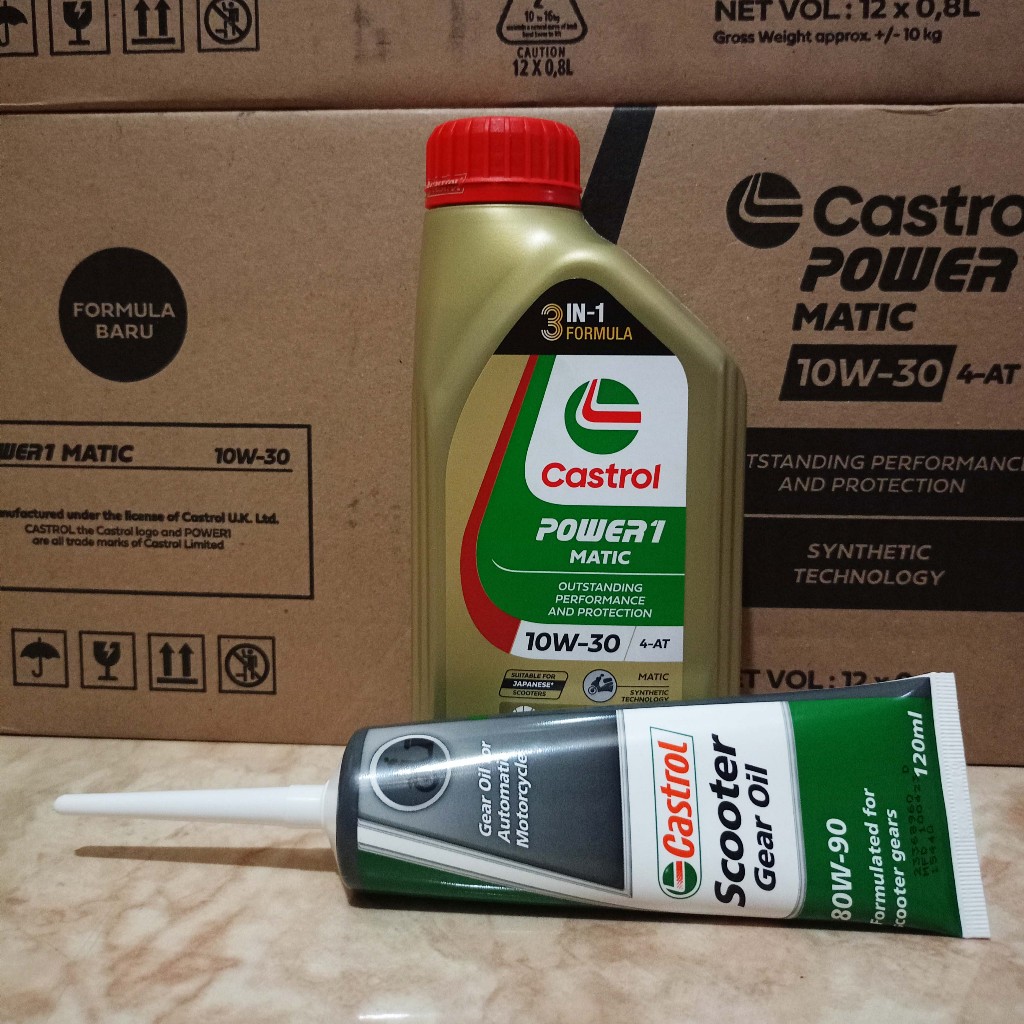 Jual PAKET OLI MESIN Castrol Power 1 Matic 10w-30 800ml DAN GARDAN ...