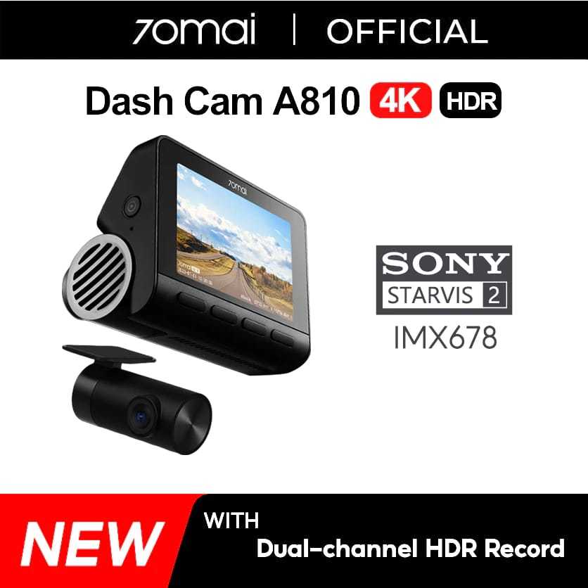  70mai New 4K Dash Cam A810 with Sony Starvis 2