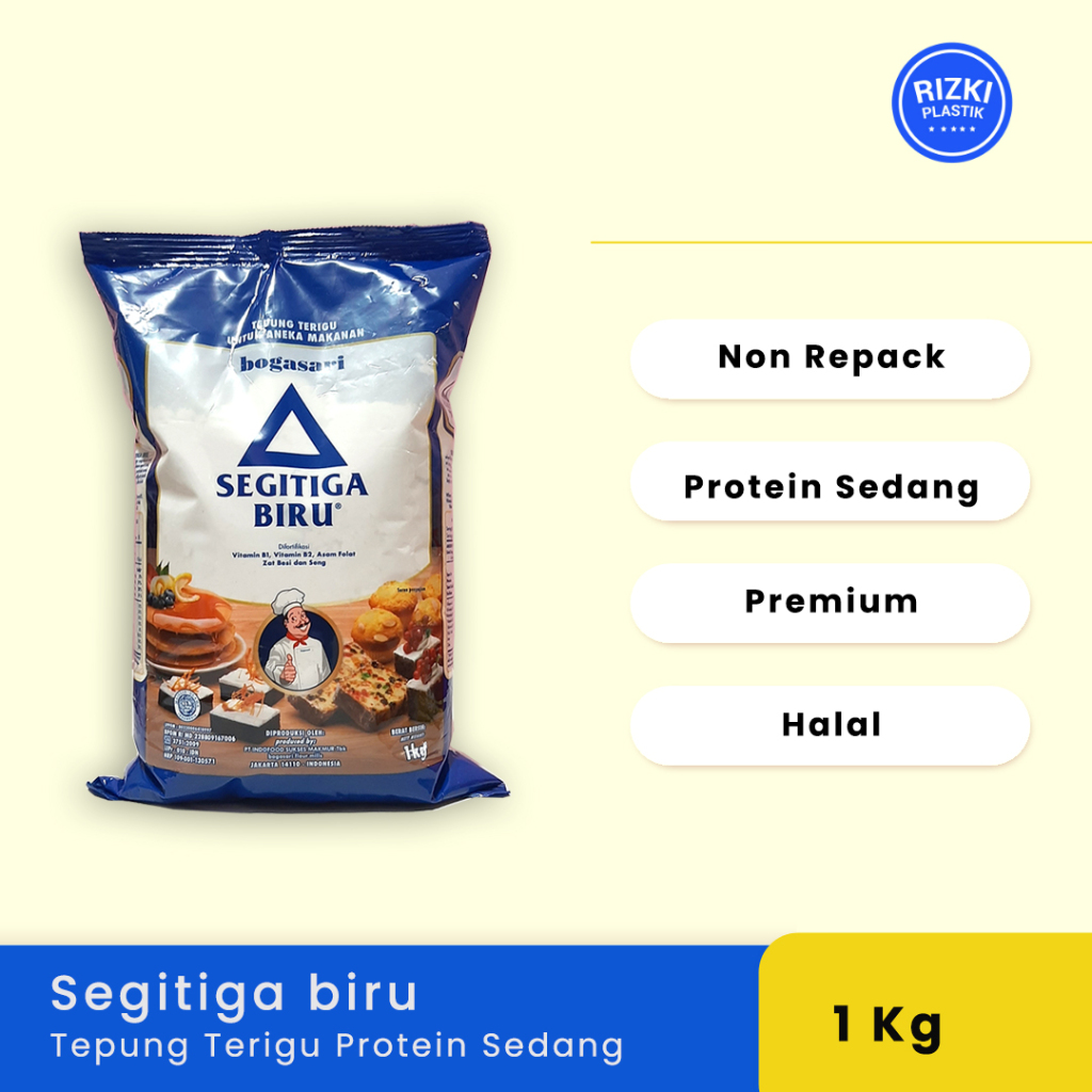 Jual Segitiga Biru Bogasari Tepung Terigu Protein Sedang Kemasan