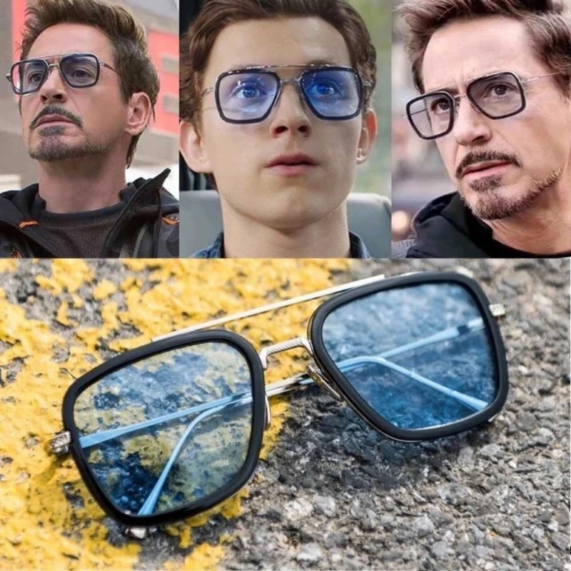 Jual Kacamata Anti Radiasi Tony Stark Steampunk HD Sunglasses Frame Lensa Shopee Indonesia