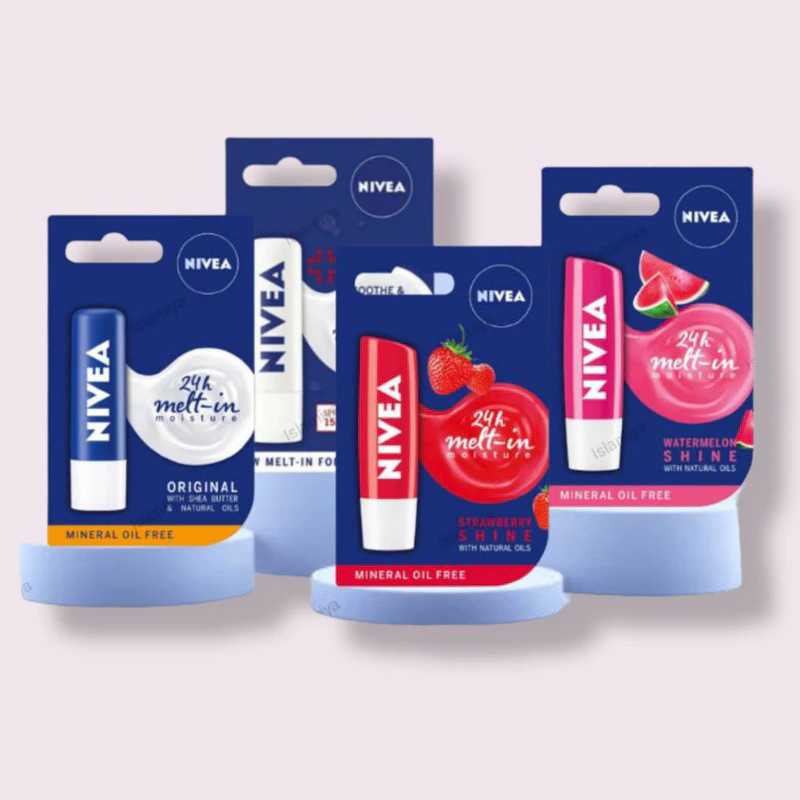 (BPOM) NIVEA LIB BALM BIBIR LEMBAB 24 JAM| NIVEA PELEMBAB BIBIR