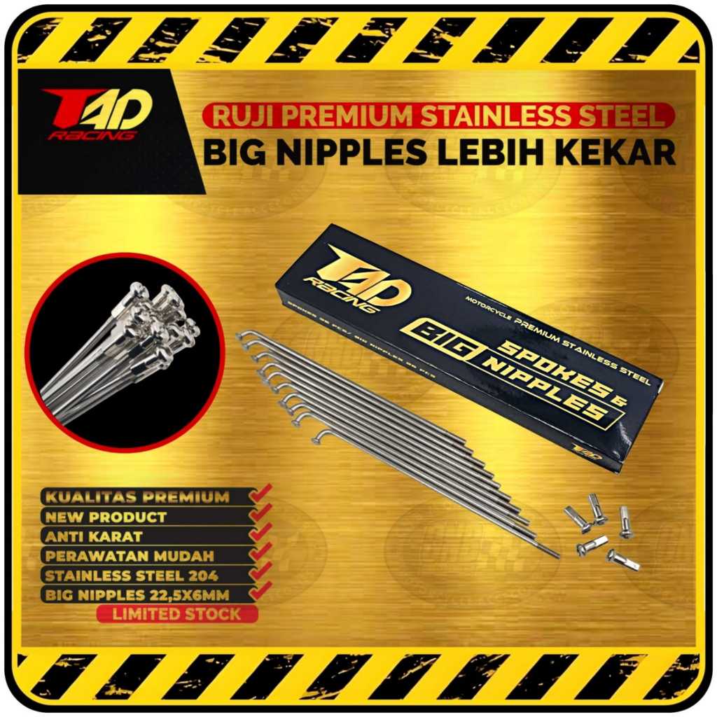 Jual Ruji Stainless Jari Jari Tromol Roda X Big Nepples By Tad