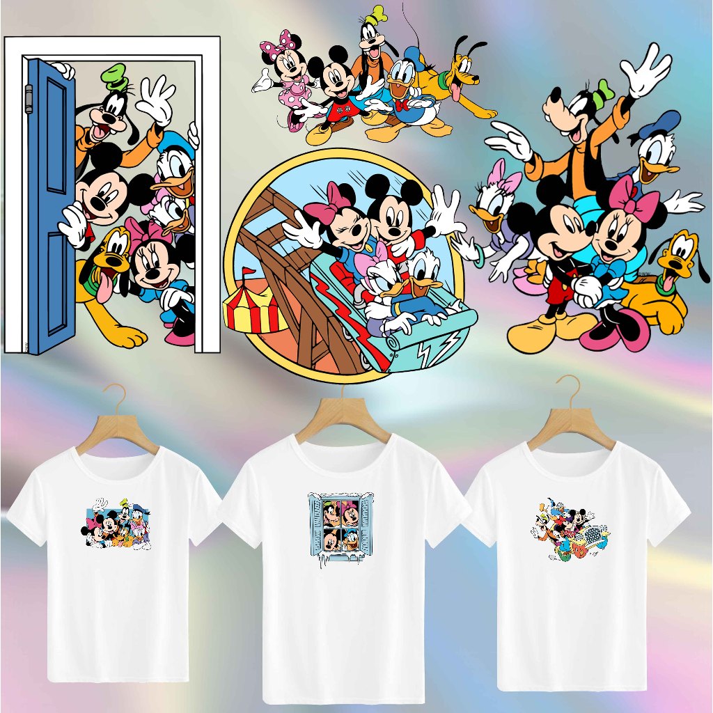 Jual SABLON STICKER DTF UKURAN 14CM TEMA MICKEY AND FRIEND | Shopee ...