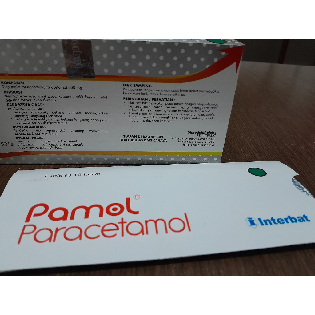 Jual PAMOL TAB PARACETAMOL 500 MG ( 1 STRIP 10 TABLET) | Shopee Indonesia