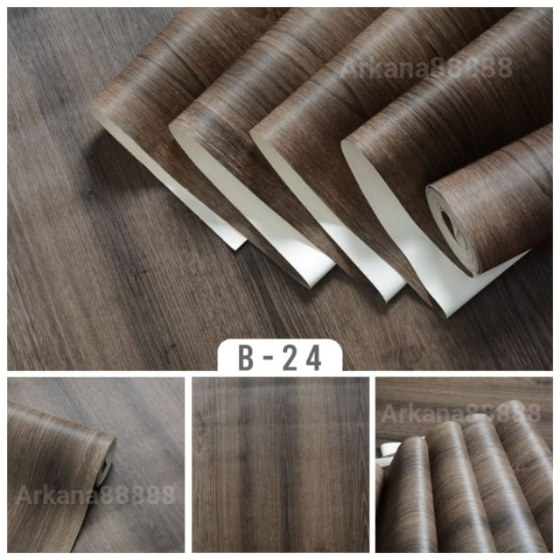 Jual Wallpaper Dinding Vinyl Bertekstur Premium Isi Meter Motif Kayu Teb Shopee Indonesia