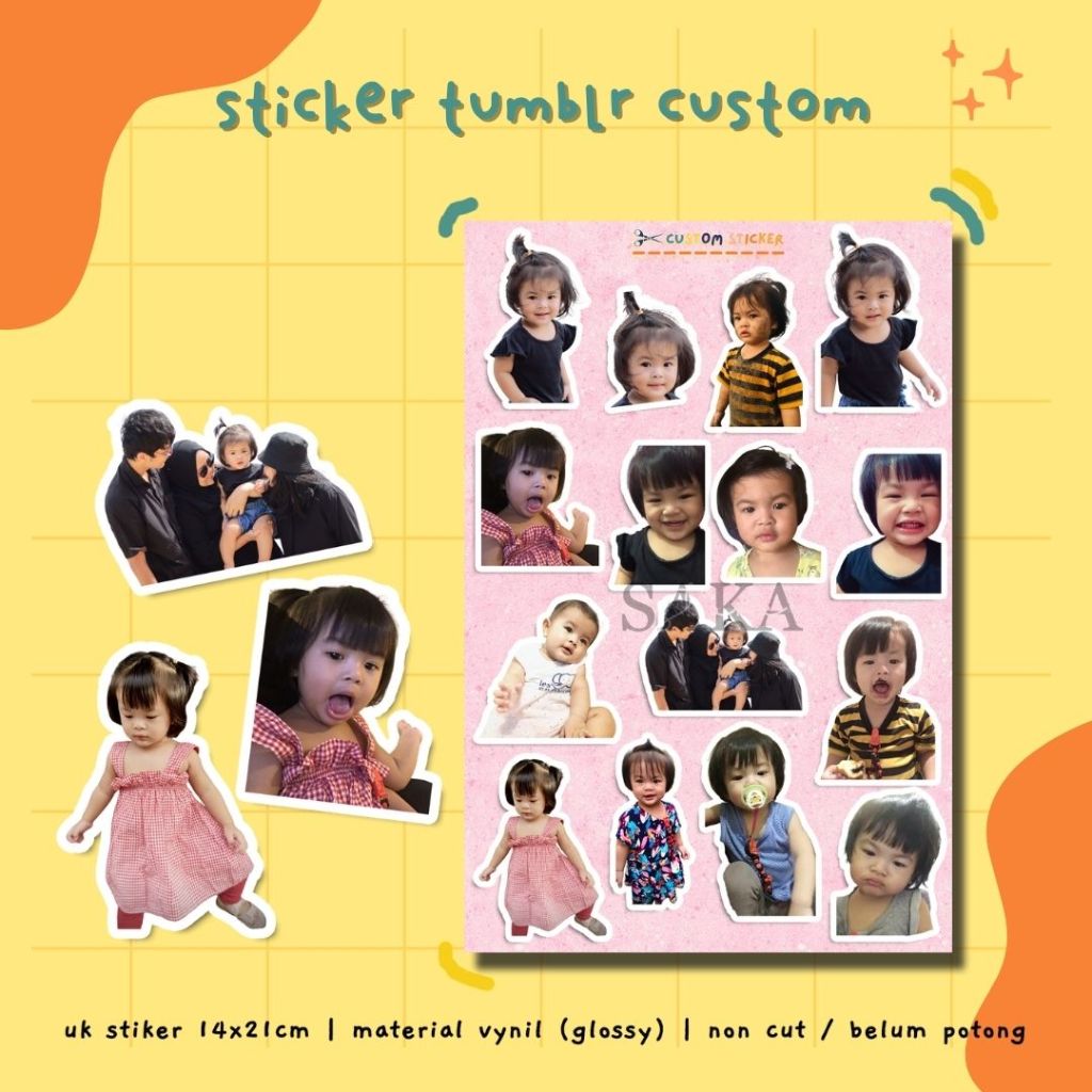 Jual STICKER TUMBLR AESTHETIC CUSTOM WAJAH MURAH / STICKER CUSTOM IDOL ...
