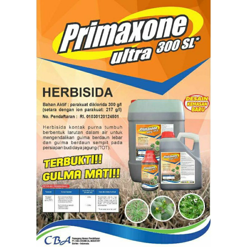 Jual Herbisida racun kontak purna rumput Prima xone 1 Liter | Shopee ...