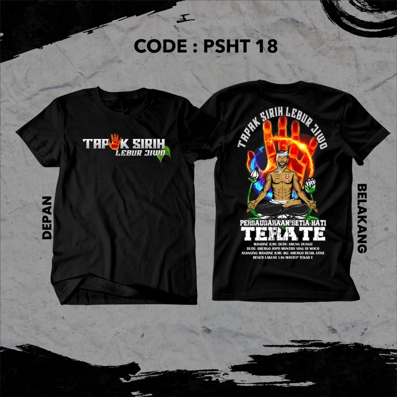 Jual Kaos Tapak Sirih Lebur Jiwo - Kaos Tapak Sirih PSHT - Kaos SH