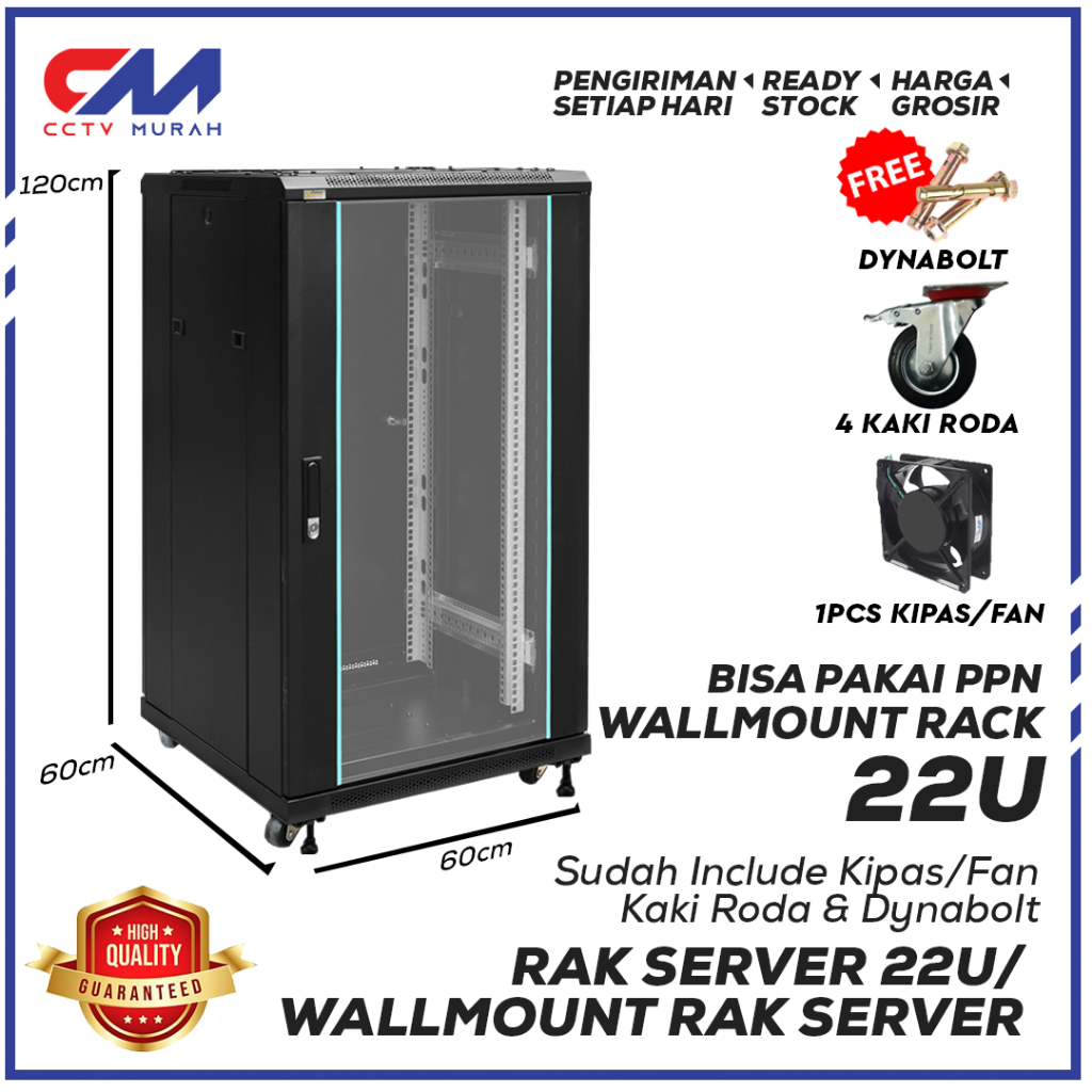 Jual Wall mount Rack Server 22U, Rack Server Single Door 22U | Shopee ...