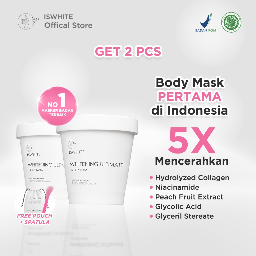 Jual [get 2 Pcs Body Mask] Iswhite Perfect Ultimate Body Mask Package