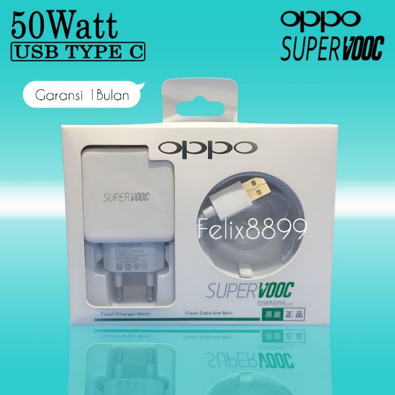 Charger Casan OPPO F11 F11 Pro K3 Reno 2F 5F Pro Original 50W Super  Vooc Micro USB Type C Cable