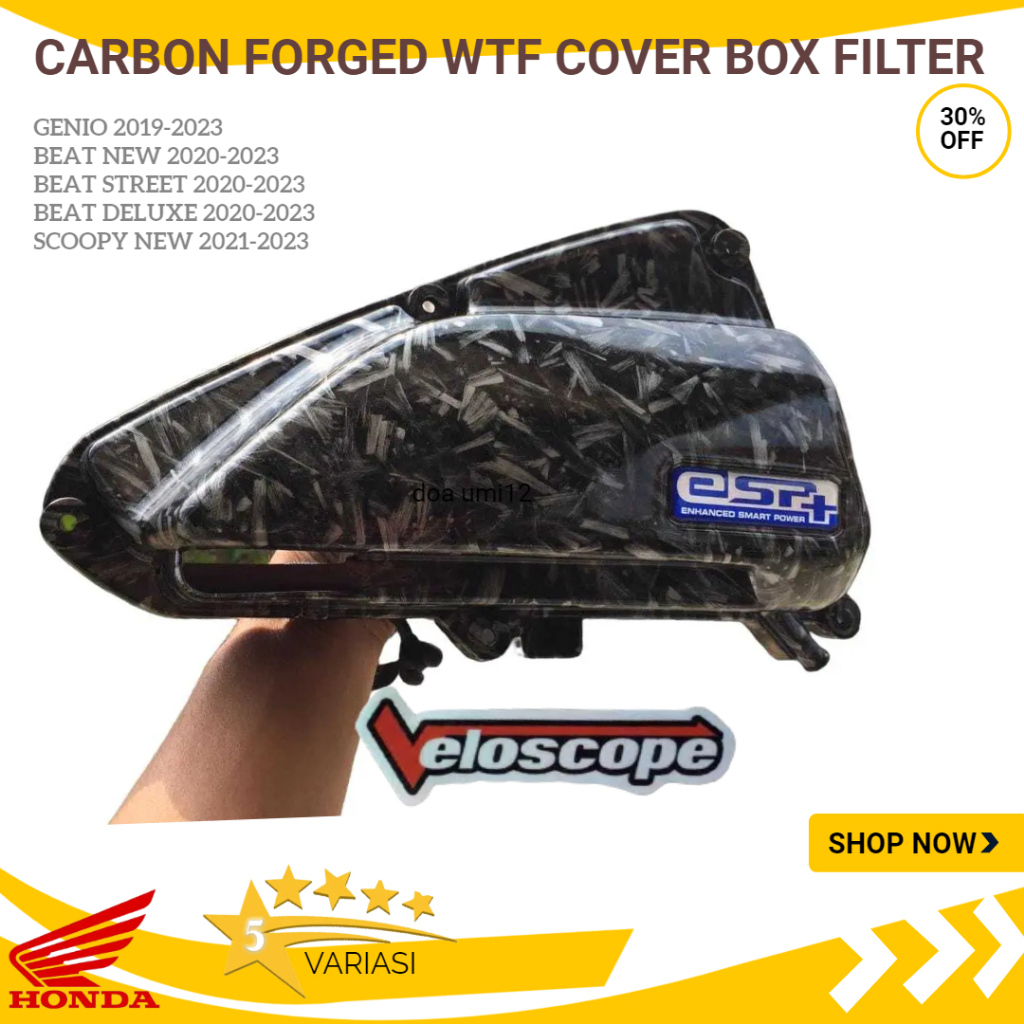 Jual Tutup Filter Carbon Celup Forged Beat Scoopy Genio Shopee Indonesia