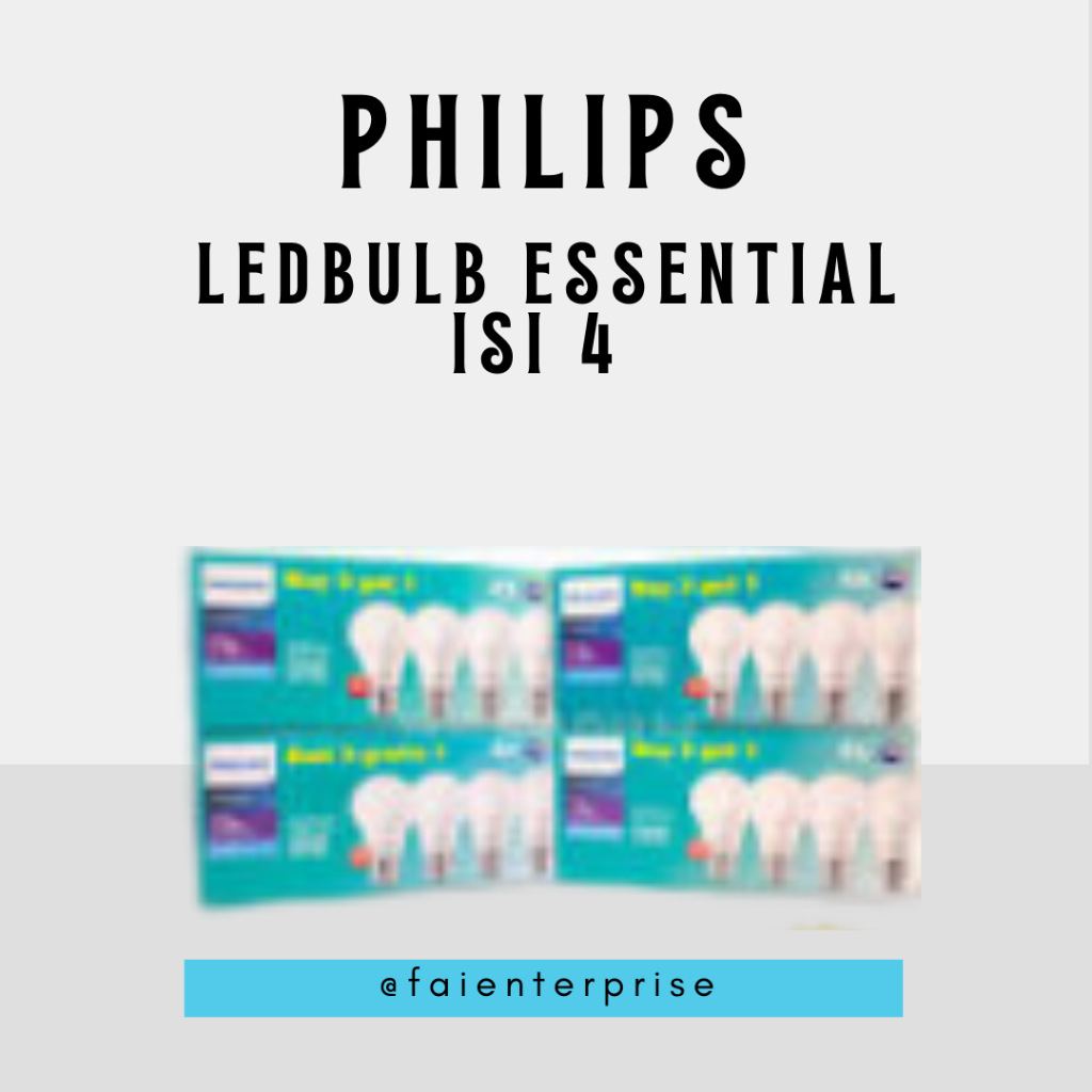 Jual Lampu ESS LED BULB Philips isi 4 Bola lampu PAKET BELI 3 GRATIS