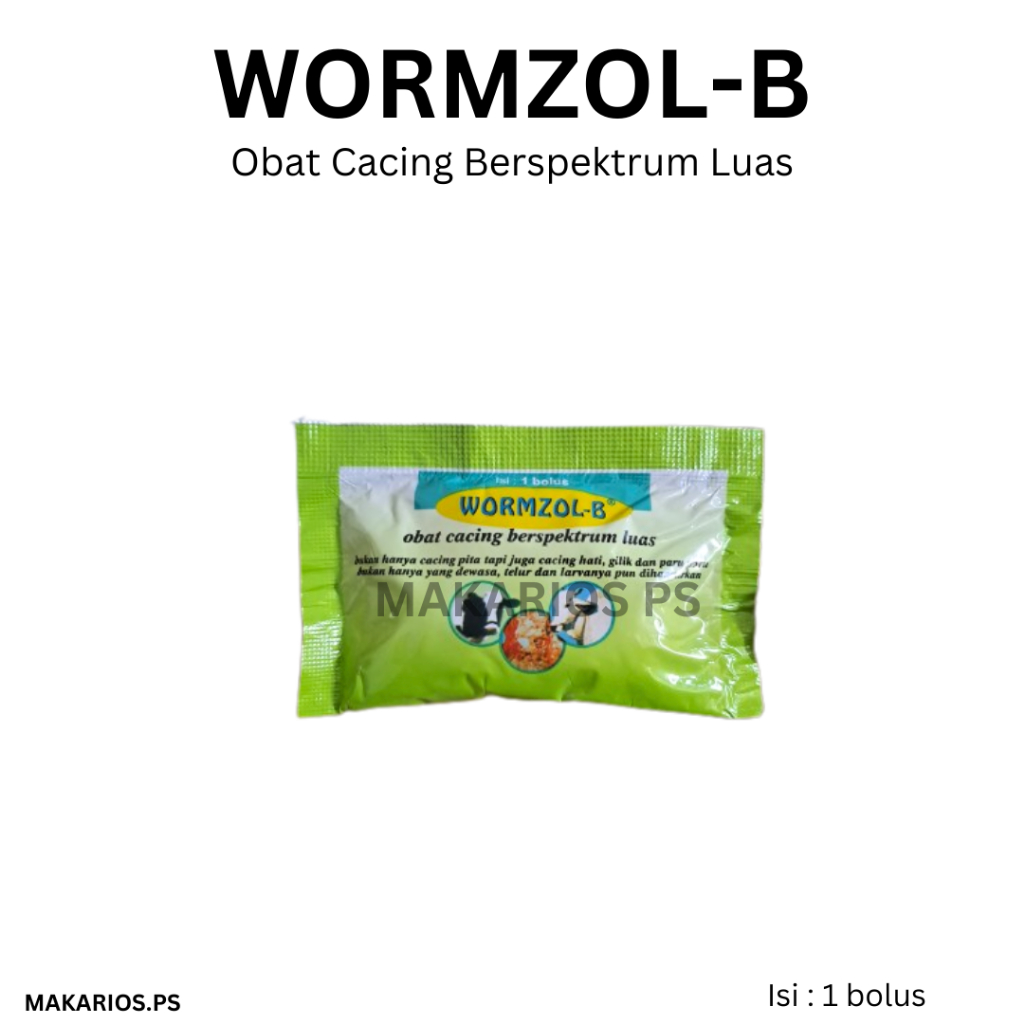 Jual WORMZOL-B Kemasan 1 Bolus Obat Cacing Spektrum Luas Untuk Hewan ...