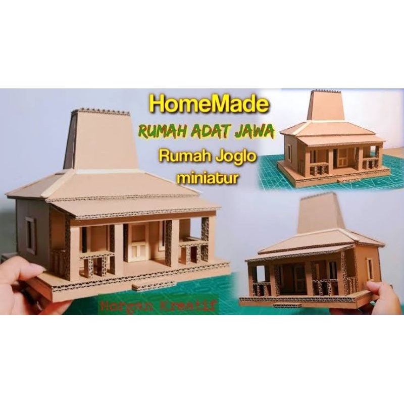 Jual miniatur rumah adat Joglo dari kardus Shopee Indonesia