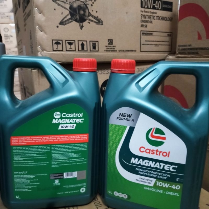 Jual Oli Castrol Magnatec 10w-40 SP 4L Original Kemasan Baru | Shopee ...