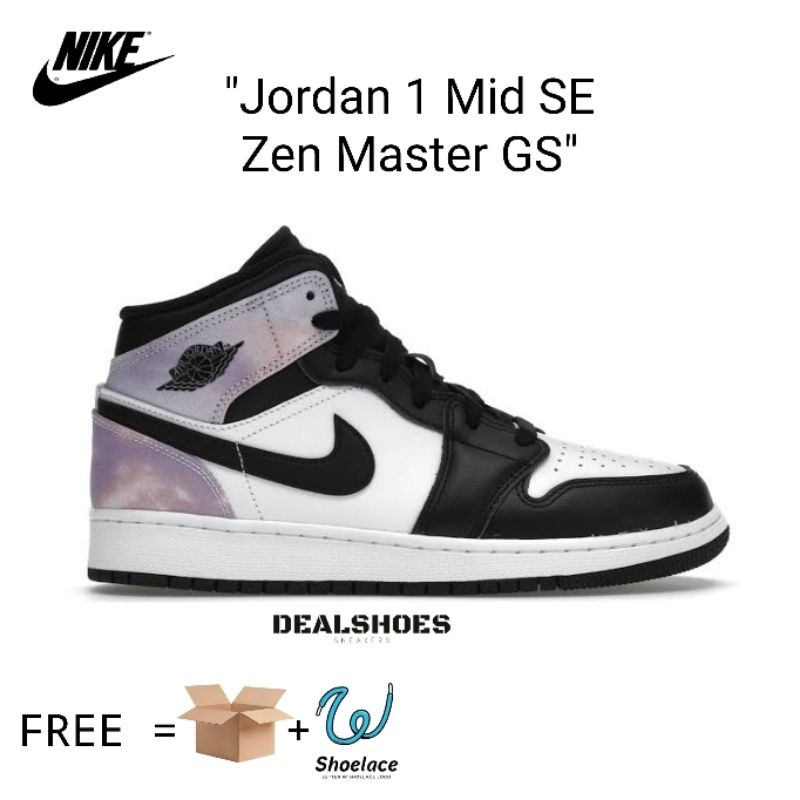 Jual Nike Air Jordan 1 Mid Se Zen Master Gs 100 Authentic Art Dm6216 001 Shopee Indonesia 9688