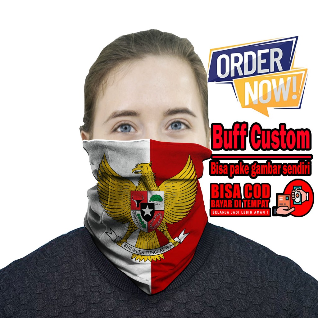 Jual Masker Buff Bandana Fullprint Custom Merah Putih indonesia Terbaru ...
