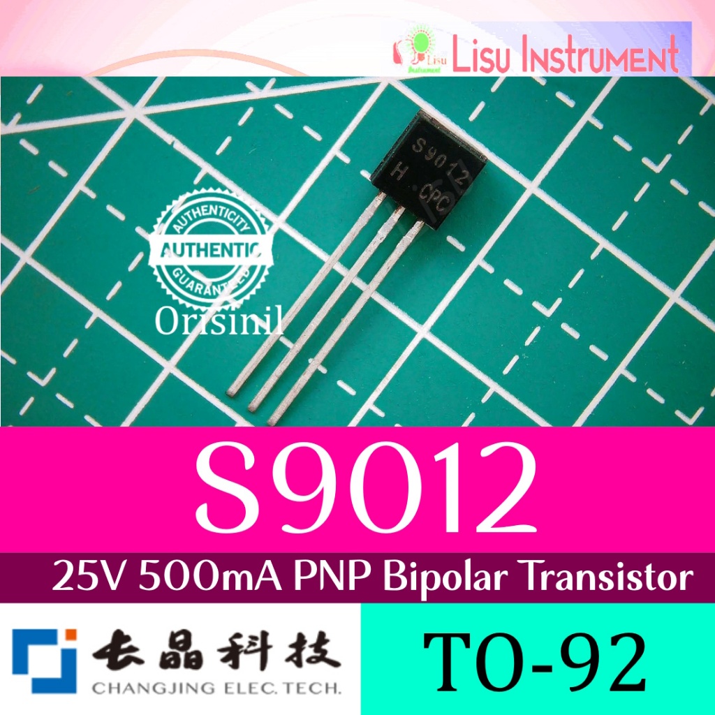 Jual S9012 25V 500mA PNP Bipolar Transistor BJT 9012 TO-92 CJ Original ...