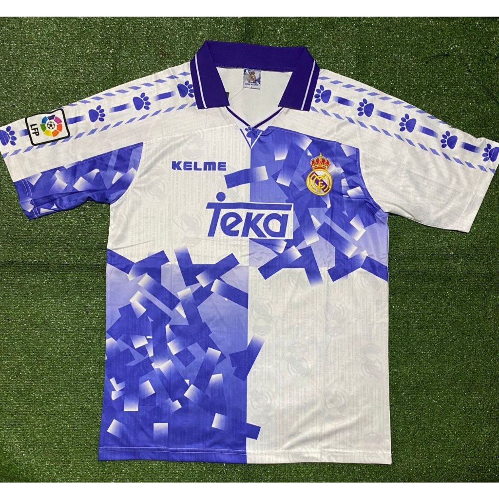 Maillot De Football Real Madrid Vintage - Domicile 1996-1997, Teka, R. Carlos, Taille M