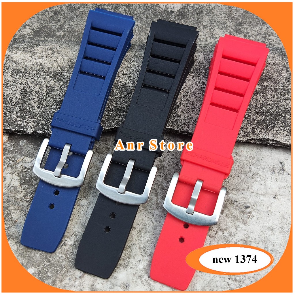 Jual Tali Jam Tangan RM Richard Mille Model Pin Rubber Super