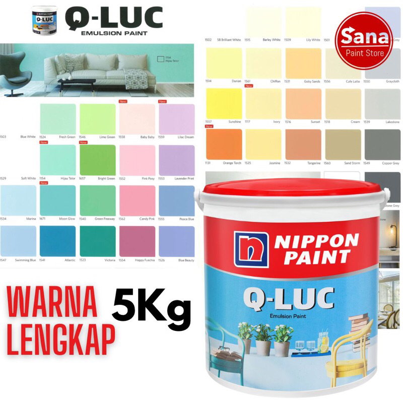 Jual CAT QLUC PUTIH DAN WARNA 4.5 KG Shopee Indonesia