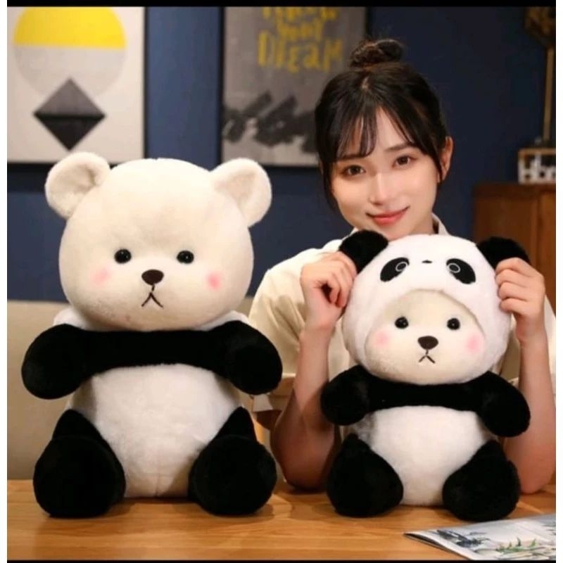 Jual Boneka Tedy Bear Cosplay Panda , Furyu Panda 35Cm & Bear Cosplay ...