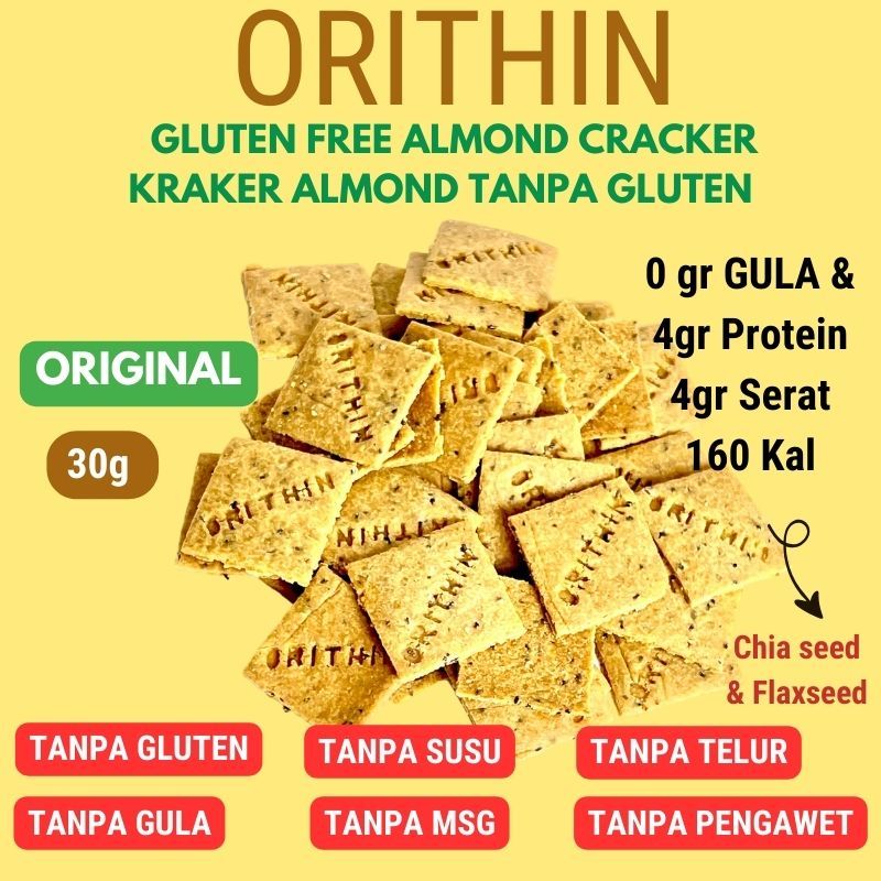 Jual ORIThin Snack GlutenFree 30g Original Cemilan Sehat Kaya Serat