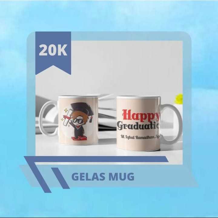 Jual Gelas Mug Keramik Aesthetic Custom Karakter Logo Desain Tulisan