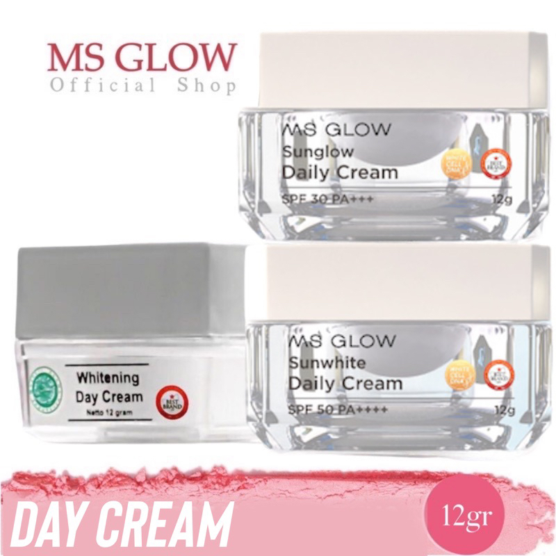 Jual Ms Glow Day Cream Krim Siang All Varian Pro Whitening Sunglow Sunwhite Original