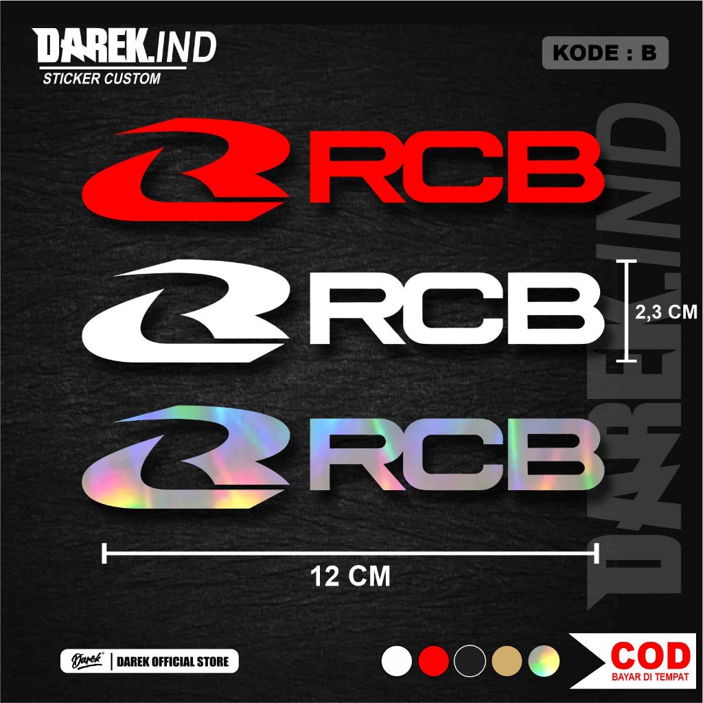Jual STIKER RCB RACINGBOY , STICKER CUTTING | Shopee Indonesia