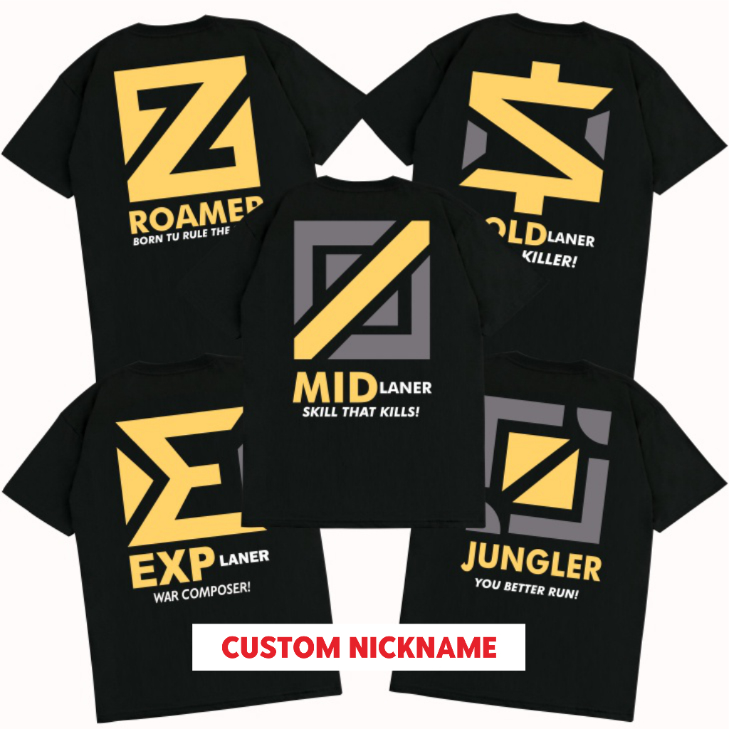 Jual KAOS ANAK ROLE MLBB CUSTOM NICK NAME NAMA LANE MOBILE LEGEND MID ...