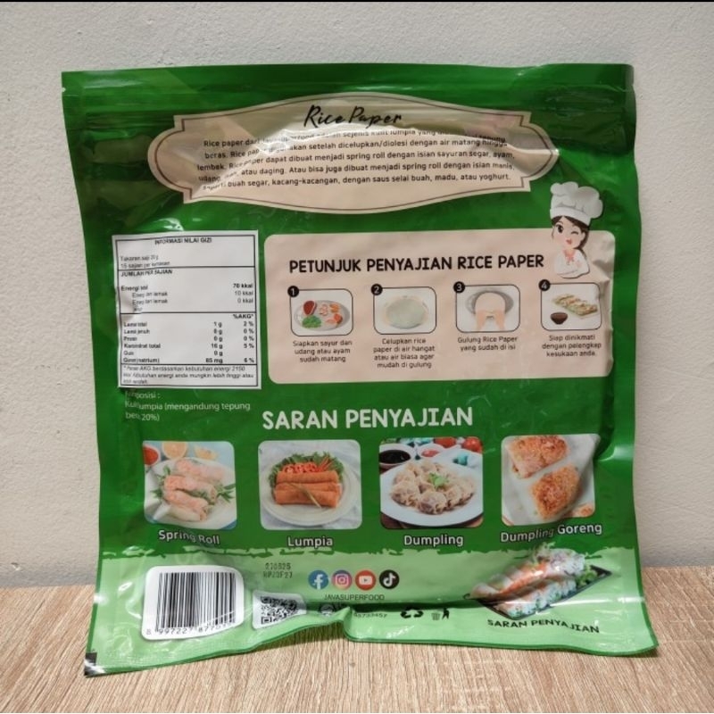 Jual Rice Paper / Kulit Lumpia Vietnam Bulat 30 Lembar - Banh Trang JSF ...